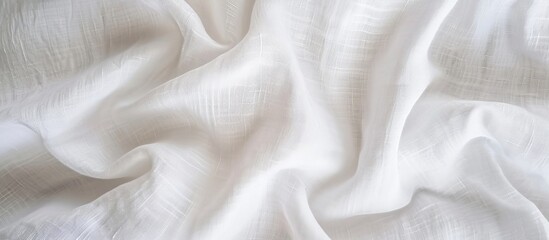 Poster - Texture of a blank cotton pattern on white fabric.