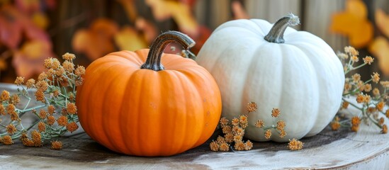 Canvas Print - Snow White Pumpkin: Vibrant Orange Pumpkins for Stunning Fall Decorations