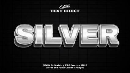 Editable Silver Text Effect