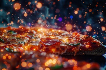 Wall Mural - Crave-Worthy Slice: Irresistible Hot Pizza Advertising Photo