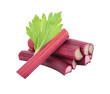 rhubard and leaf isolated on  transparent png