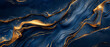 Abstract blue and gold art pattern