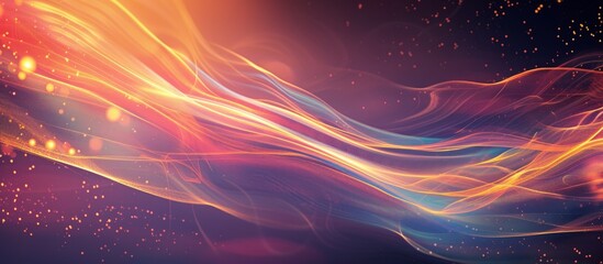 Leinwandbilder - Stunning Abstract Background with Cool Waves and Streams of Light
