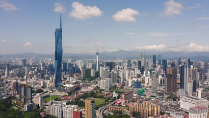 Canvas Print - Panorama of Kuala Lumpur on a sunny day. Aerial view