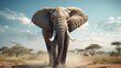 African elephant close-up, Hyper Real