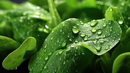 Arugula close-up, Hyper Real