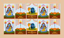 Maha Shivaratri Vector Illustration Flat Design