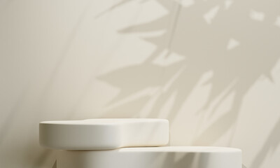 Wall Mural - podium for product presentation. Natural beauty pedestal, relaxation and health, 3d illustration.