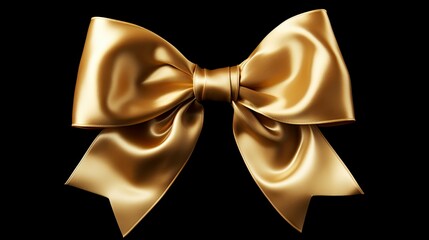 Poster - ribbon gold holiday bow