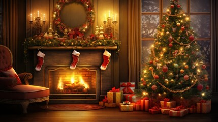 Poster - festive holiday background christmas