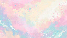 Pastel Tone Hand Drawn Abstract Watercolor Painting Wallpaper, 16:9 Widescreen Background