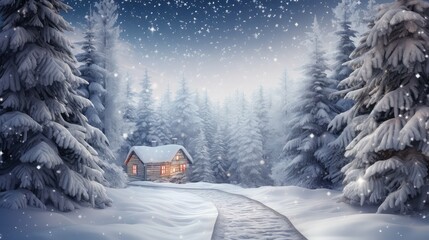 Poster - cocoa holiday winter background