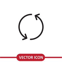 Poster -  Refresh vector icon, simple flat trendy style illustration on white background..eps