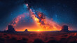 Starry Silence: Milky Way over Desert