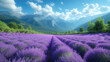 Lavender Tranquility: Fields in Summer