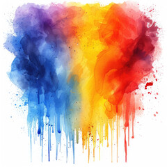 Wall Mural - Bold Abstract Splashes: Rainbow of Watercolor Effects