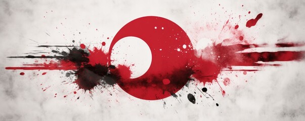 Wall Mural - japan flag on background