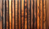 Fototapeta  - high resolution texture of vertical walnut wood slats for elegant interior design, background or pattern use with natural grain detail