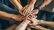 © standret - Stack of hands showing unity and teamwork