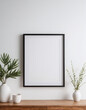 © umut hasanoglu - Empty frame on a wall mockup template blank picture frame