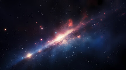 Wall Mural - space galaxy background, 3d illustration of nebulae in the universe