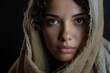Portrait einer Frau mit Kopftuch, Biblischer Charakter bei Krippenspiel 