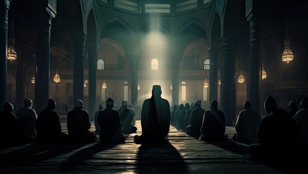 A man engaged in prayer, illustrating the essence of Ramadan Kareem.