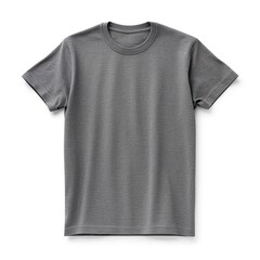 Poster - Blank folded grey t-shirt mockup front and back isolated on white background with clipping path.