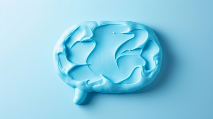 Speech Bubble Shaped Balloon on Blue Background - Communication Theme