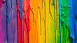 Abstract Rainbow Paint Splashes - Creative Artistic Texture