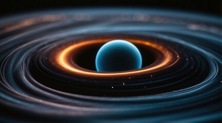 Wall Mural - the black hole at the center of the universe. generative ai.