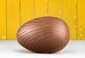 Sticker - Tasty sweet chocolate egg. Easter concept