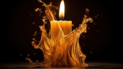 Poster - wax candle fire