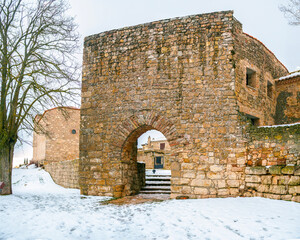 Arab Gate (Puerta de la Villa) of Medinaceli. Soria, Castilla y Leon, Spain.