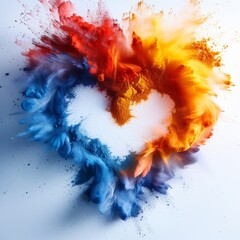 Wall Mural - heart made of paint splashes