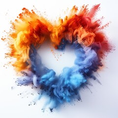 Wall Mural - heart made of paint splashes