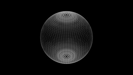 Wall Mural - vector futuristic sphere of particles and lines. network connection big data. abstract technology ba