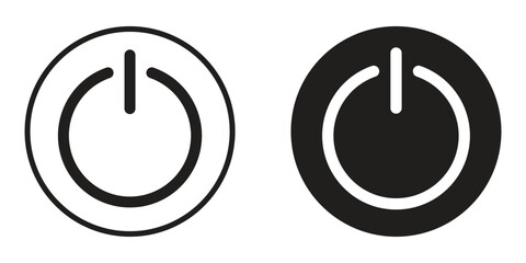 Poster - power on off buttons. electrical icon. vector symbol on transparent background.