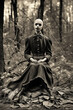 © rokr81design - creepy scary mannequin woman sitting in the woods