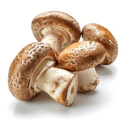 Wall Mural - Group of Brown Cremini Mushrooms