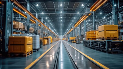 Poster - A large industrial group is producing high-quality products to meet market demand. Generative AI.