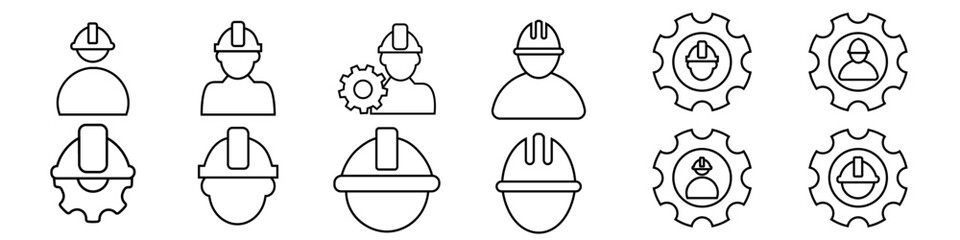 Wall Mural - Foreman icon vector set. Builder illustration sign collection. Engineer symbol. Worker logo.