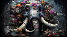 Gigantic Elephant Wall Pictures