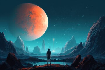 background of galaxy and stars