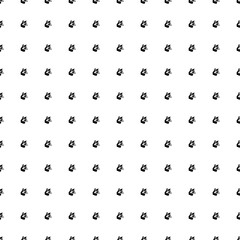 Poster - Square seamless background pattern from geometric shapes. The pattern is evenly filled with black raccoon head symbols. Vector illustration on white background