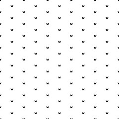 Poster - square seamless background pattern from black butterfly symbols. the pattern is evenly filled. vecto