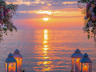 Wall Mural - sunset on the beach