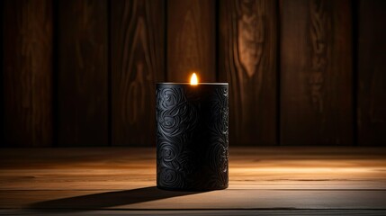 wax candle black