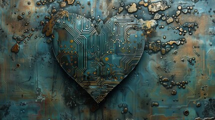 Wall Mural - A glimpse into the heart of a computer powering a digital landscape