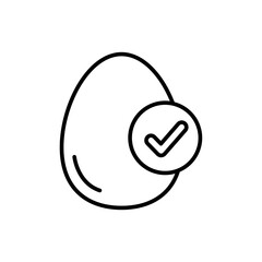 Poster - Good egg outline icons, minimalist vector illustration ,simple transparent graphic element .Isolated on white background